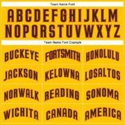 Men's Custom Gold Brown-Orange Authentic Throwback Basketball Jersey - Image 5
