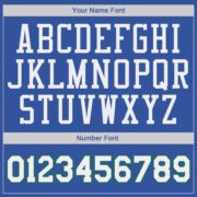 Men's Custom Blue White-Kelly Green Authentic Throwback Basketball Jersey - Image 3