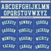 Men's Custom Blue White-Kelly Green Authentic Throwback Basketball Jersey - Image 4